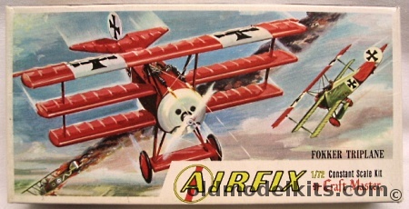 Airfix 1/72 Fokker DR-1 Triplane - Bagged, 1001-30 plastic model kit